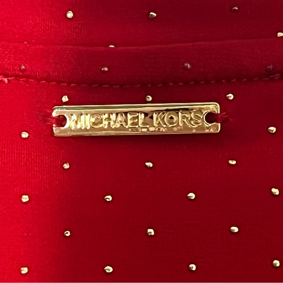 Michael Kors Red Flutter Sleeve Top w/ Gold Embellishment - Picture 6 of 6